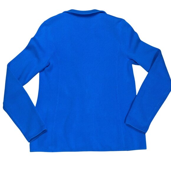 Talbot's Women's Blazer knit Cotton Royal Blue Size Small - Picture 3 of 7